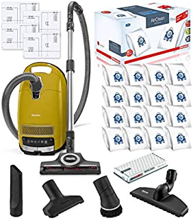 Miele Complete C3 Calima Canister HEPA Vacuum Cleaner + STB 305-3 Turbobrush Bundle - Includes Miele Performance Pack 16 Type GN AirClean Genuine FilterBags + Genuine AH50 HEPA Filter