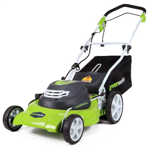 Greenworks 12 Amp 20-Inch 3-in-1Electric Corded Lawn Mower, 25022