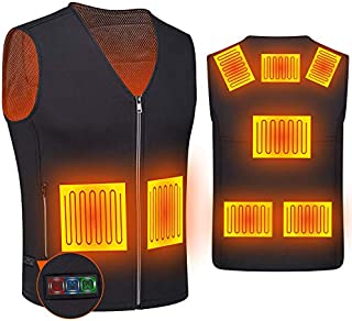 Heated Vest for Women and Men, DOACE Smart Electric Heating Vest Rechargeable, Warming heated Jacket, Lightweight Heated Coat for Hiking Skiing Fishing Camping Hunting Motorcycle, Battery Not Included