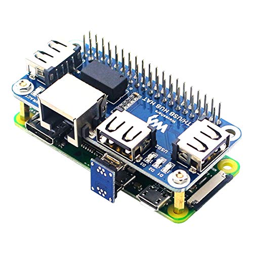 MakerFocus Raspberry Pi 4 Expansion Board Ethernet/USB HUB HAT 5V, with 1 RJ45 10/100M Ethernet Port and 3 USB Ports Compitable with Raspberry Pi 4/3B+/3B/Zero/Zero W/Zero WH