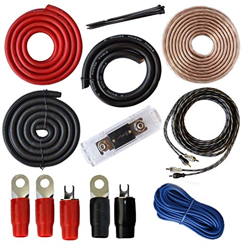 SoundBox 0 Gauge Amp Kit Amplifier Install Wiring Complete 0 Ga Installation Cables 5000W