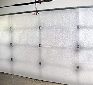 US Energy Products White Reflective Foam Core 1 Car Single Garage Door Insulation Kit 9FT (WIDE) x 8FT (HIGH) R Value 7.5 Made in USA New and Improved Heavy Duty Double Sided Tape (ALSO FITS 9X7)