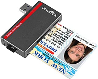 VOASTEK USB 3.0 Smart Card Reader | Electronic ID Card Reader and CAC Smart Card Reader | SD/Micro SD/M2/MS/SIM Card Adapter | Compatible with Windows (32/64bit) XP/Vista/7/8/10, Linux and Mac OS