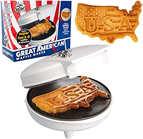 The Great American USA Waffle Maker- Make Giant 7.5