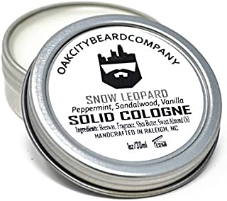 OakCityBeardCo. - Snow Leopard - Men's Solid Cologne - 1oz - Sandalwood - Peppermint - Vanilla - Fall & Winter Collection Scent