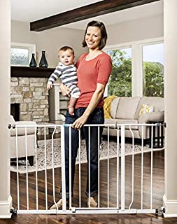 Regalo Easy Open 47-Inch Super Wide Walk Thru Baby Gate, Bonus Kit, Includes 4-Inch and 12-Inch Extension Kit, 4 Pack Pressure Mount Kit and 4 Wall Cups and Mounting Kit