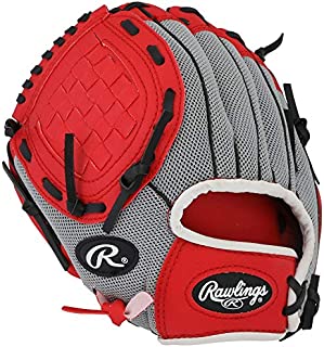 Rawlings Lefty Baseball Glove RED Pro 10 inches PL10SS Professional Tee Ball Pitcher Hand Players Series Leather Pocket Mitt Red Infield Left Hand Throw Catchers Gloves