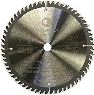 Whirlwind USA MGSB 7 1/4 Inch 60 Teeth Circular Saw Blade for Wood,Carbide Cordless Miter/Table Saw Blade,7/8-5/8