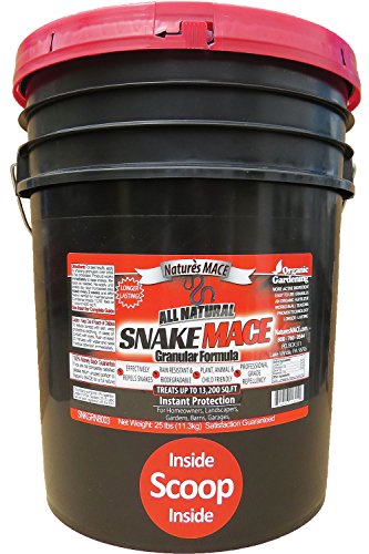 Natures Mace Snake Repellent 25lb / Covers 13,200 Sq. Ft. / Keep snakes out of your garden, yard, home, attic and more / Snake Repellent / Safe to use around home, children, & plants