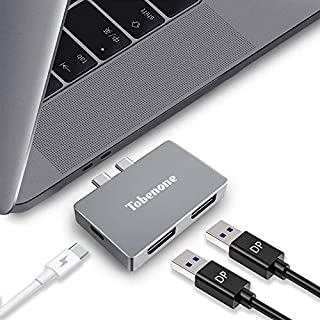 Dual DisplayPort USB C Hub for MacBook Pro, Dual 4K@60Hz Monitor Hub with 2 4K DP Ports, 100W Power Delivery, Dual DP USB C Adapter for MacBook Pro 13 15 2019/2018/2017/2016 MacBook Air 2018/2019/2020