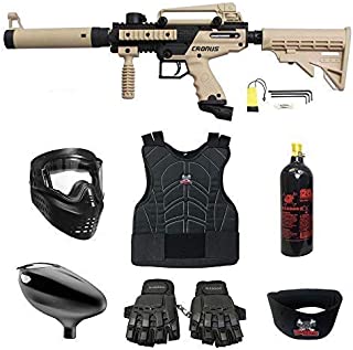 Maddog Tippmann Cronus Tactical Beginner Protective CO2 Paintball Gun Package - Black/Tan