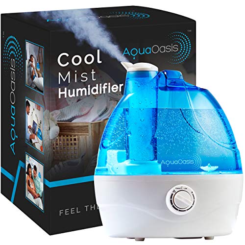 AquaOasis Cool Mist Humidifier {2.2L Water Tank} Quiet Ultrasonic Humidifiers for Bedroom & Large room - Adjustable -360° Rotation Nozzle, Auto-Shut Off, Humidifiers for Babies Nursery & Whole House