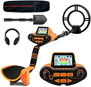 SUNPOW Professional Metal Detector for Adults, Adjustable Ground Balance, Disc & Notch & Pinpoint Modes, Upgraded DSP Chip, Multiple Audio Prompts
