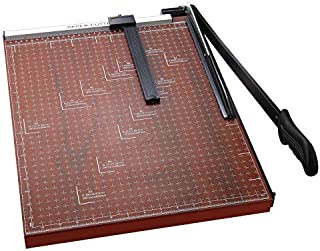 COOCHEER Paper Trimmer, A2-B7 Guillotine Paper Cutter Gridded Photo Cutter with High Density Fibreboard Base, 18