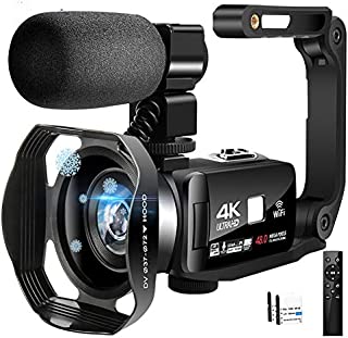 4K Camcorder Video Camera Ultra HD Wi-Fi Vlogging Camera 48.0MP 16X Digital Zoom Camcorders with IR Night Vision &Microphone Digital Camera 3.0 inch Touch Screen with Remote Control