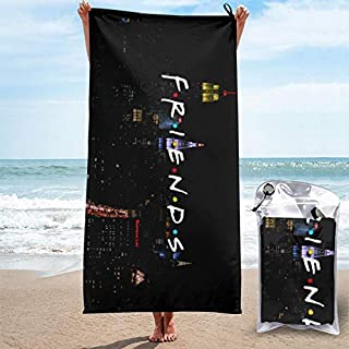 Friends Face Tv Cover Sh-Ow Microfiber Beach Towels,Quick-Drying and Super Absorbent with Carabiner,Suitable for Travel Swimming Fitness Girls Women Men and Adults