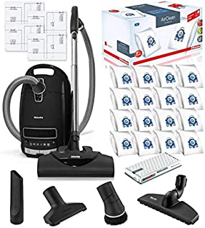 Miele Complete C3 Kona HEPA Canister Vacuum Cleaner with SEB228 Powerhead Bundle - Includes Miele Performance Pack 16 Type GN AirClean Genuine FilterBags + Genuine AH50 HEPA Filter