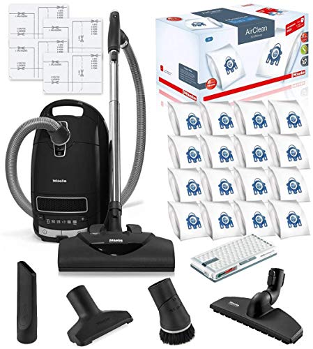 Miele Complete C3 Kona HEPA Canister Vacuum Cleaner with SEB228 Powerhead Bundle - Includes Miele Performance Pack 16 Type GN AirClean Genuine FilterBags + Genuine AH50 HEPA Filter