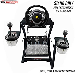 GT Omega Steering Wheel Stand for Thrustmaster TX Racing Wheel Ferrari 458 Italia & Pedals Set, Xbox One, PC - Compact, Foldable & Tilt-Adjustable to Ultimate Gaming Console Experience