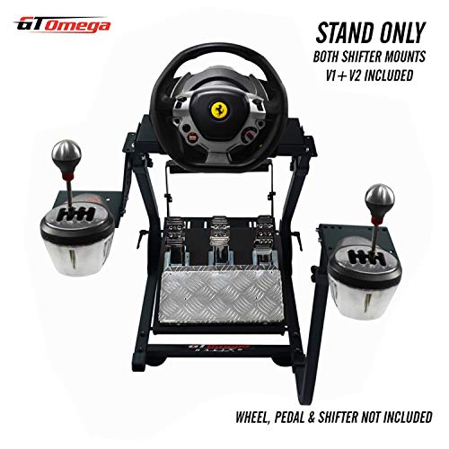 GT Omega Steering Wheel Stand for Thrustmaster TX Racing Wheel Ferrari 458 Italia & Pedals Set, Xbox One, PC - Compact, Foldable & Tilt-Adjustable to Ultimate Gaming Console Experience