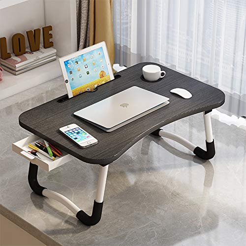 Lap Desk with Storage Drawer, Phone and Cup Holder, Bed Desk for Adults and Children, 23.6