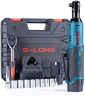 S-LONG Cordless Electric Ratchet Wrench Set, 3/8