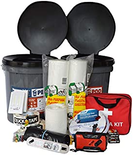 Home Earthquake Kit - Best 30-90 Day Shelter-In-Place Family Emergency Kit for CSZ/SoCal Mega Earthquake. Home earthquake preparedness, survival/comfort kit for The Big One