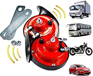 2PCS 300db Train Horn for Trucks,Loud Air Electric Snail Single Horn,Waterproof Motorcycle Snail Horn,12v Double Horn Raging Sound Raging Sound for Car Motorcycle