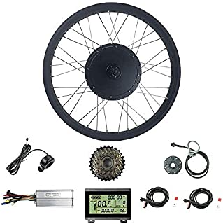 Ricetoo 48V 1500W Snow Bike/Fat Tire Electric Bicycle Conversion Kit 20 inch Wheel Rear Rotate Hub Motor with LCD3U Display.