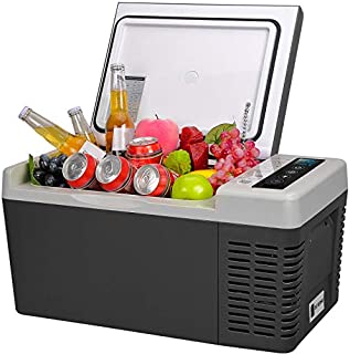 F40C4TMP Portable Refrigerator Freezer 20 Quart 12V Car Freezer Refrigerator 18L (-7.6~50) with 12/24V DC Portable Car Fridge for Truck, RV, Boat, Camping, Travel and Gift