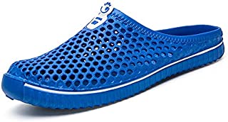 HULKAY Unisex Flip Flops Shoes Elegant Hollow out Garden Lightweight Beach Water Sandals for Women and Men(Blue,US:6/CN:37)