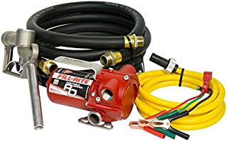 Fill-Rite RD812NH 8 GPM 12V Portable Fuel Transfer Pump with Manual Nozzle, Discharge Hose, Suction Hose, and Power Cord,Red