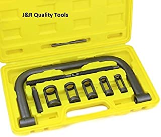 J&R Quality Tools AUTO Solid Valve Spring Compressor C Clamp Service Kit