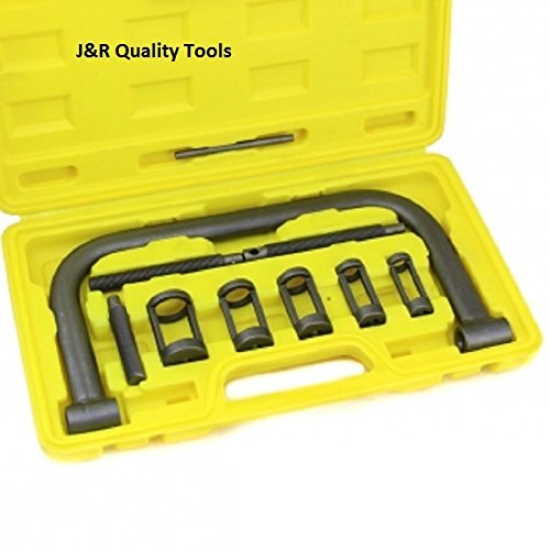 J&R Quality Tools AUTO Solid Valve Spring Compressor C Clamp Service Kit