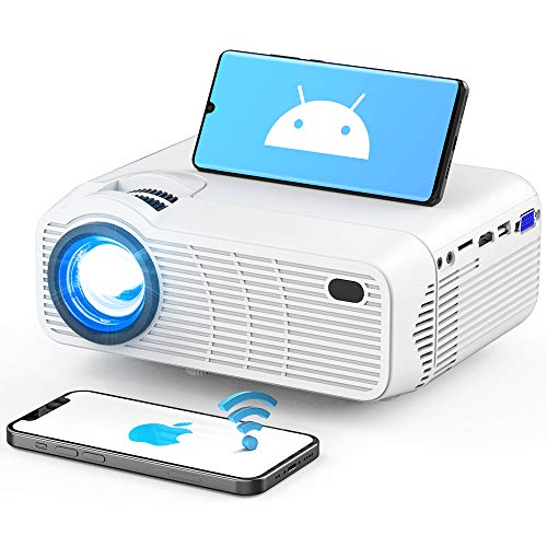 WiFi Bluetooth Projector, Upgraded 3Stone Native 720P Mini Projector for Outdoor Movies with Dual 5W Stereo Speakers, 200