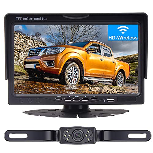 LeeKooLuu HD Wireless Backup Camera System for Cars,Trucks,Minivans,SUVs with 7