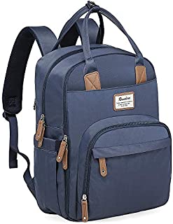 Diaper Bag Backpack, RUVALINO Multifunction Travel Back Pack Maternity Baby Changing Bags, Large Capacity, Waterproof and Stylish, Navy Blue