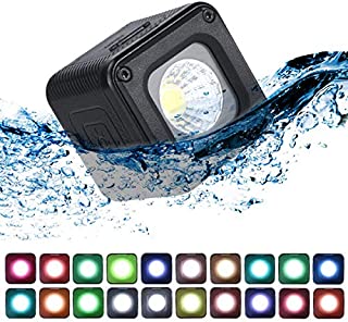 ULANZI L1 Pro Mini LED Light Waterproof LED Lighting with 20 Color Gels for Smartphone Camera Drone Photography,Video, Underwater,Compatible w DJI OSMO Action Gopro 8 7 6 5 iPhone DSLR Cameras