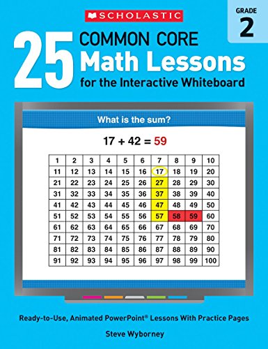 25 Common Core Math Lessons for the Interactive Whiteboard: Grade 2: Ready-to-Use, Animated PowerPoint Lessons With Practice Pages That Help Students ... Core Math Lessons for Interactive Whiteboard)