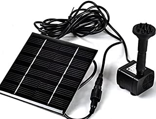 Sunnytech Solar Power Water Pump - Garden Fountain Pool Watering Pond Pump Pool Aquarium Fish Tank with Separate Solar Panel and 3M Long Cable & 4 Sprayer Adapters(Black)