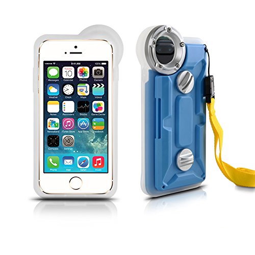 Underwater Housing for iPhone 6/6s Plus iPhone7 Plus, Grade IP68 Professional [100m/328ft] Dive Swimming Underwater Photo Video Camera Waterproof Case Cover for iPhone 6/6S/7 Plus 5.5 inch (Blue)