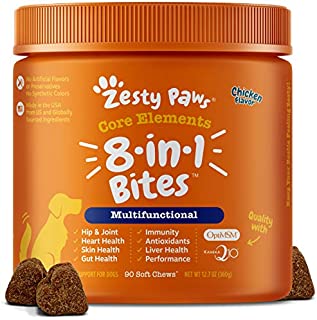 Multifunctional Supplements for Dogs - Glucosamine Chondroitin for Joint Support with Probiotics for Gut & Immune Health  Omega Fish Oil with Antioxidants and Vitamins for Skin & Heart Health