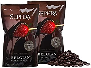 Sephra Belgian Dark Chocolate, Fondue Chocolate Belgium, Kosher Dairy, Gluten and Trans Fat Free Belgian Chocolate for Chocolate Fountains, Belgian Chocolate Fondue, Chocolate Chips for Baking (4 LBS)