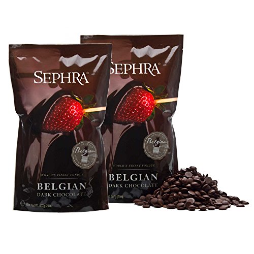 Sephra Belgian Dark Chocolate, Fondue Chocolate Belgium, Kosher Dairy, Gluten and Trans Fat Free Belgian Chocolate for Chocolate Fountains, Belgian Chocolate Fondue, Chocolate Chips for Baking (4 LBS)