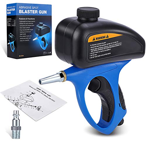 Evepoly Sand Blaster Sand Blaster Gun Kit Handheld Pneumatic Gravity Feed Portable Sandblasting Gun Works with All Blasting Abrasives Remove Paint, Stain, Rust, Grime on Surfaces and Pool Cleaning