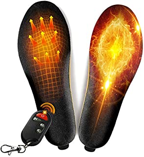 winna Rechargeable Heated Insoles, Wireless Foot Warmer with Remote Control (3 Temperature Settings) for Women Men Outdoor Fishing Hiking Camping (L-Women's 10-13, Men's 8-13)