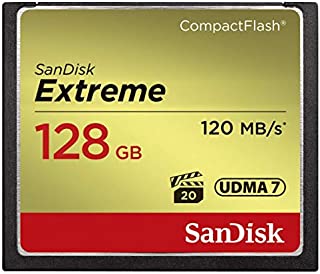 SanDisk Extreme 128GB CompactFlash Memory Card (SDCFXSB-128G-G46),Black