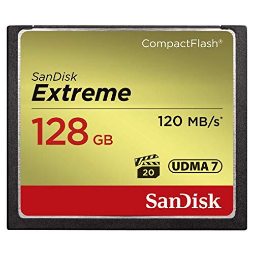 SanDisk Extreme 128GB CompactFlash Memory Card (SDCFXSB-128G-G46),Black