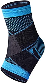 Ankle Brace, Ankle Support for Women and Men, Adjustable Ankle Sleeve, Arch Brace Support & Foot Stabilizer, Ankle Wrap Protect Against Ankle Sprains or Swelling, Effective Joint Pain Foot Pain Relief from Heel Spurs single