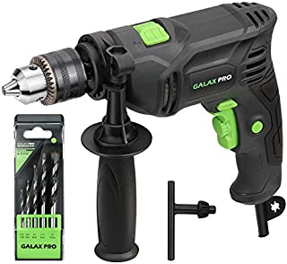 GALAX PRO Hammer Drill, 5Amp Electic Corded Drill, 1/2'' Metal Chuck, 0-3000RPM, Powerful Variable Speed Drill for Drilling in Steel, Concrete, and Steel